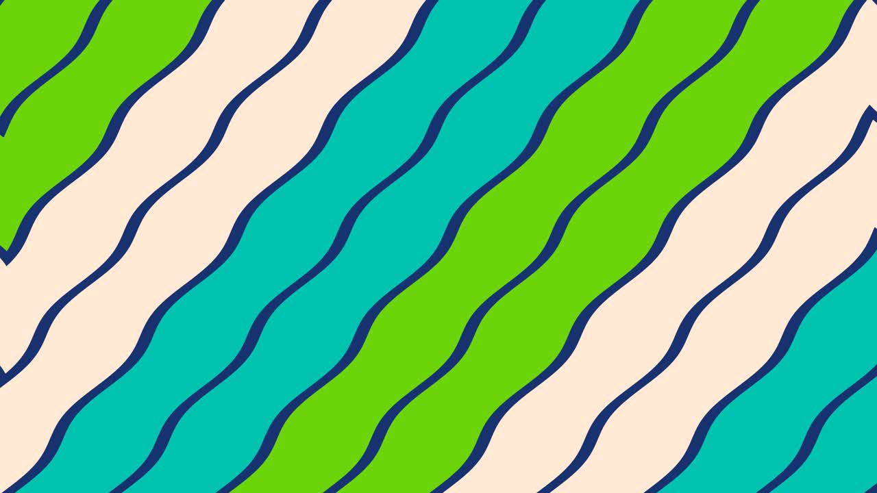 patrón gráfico con barras onduladas que giran en el sentido de las agujas del reloj y luego en el sentido contrario.