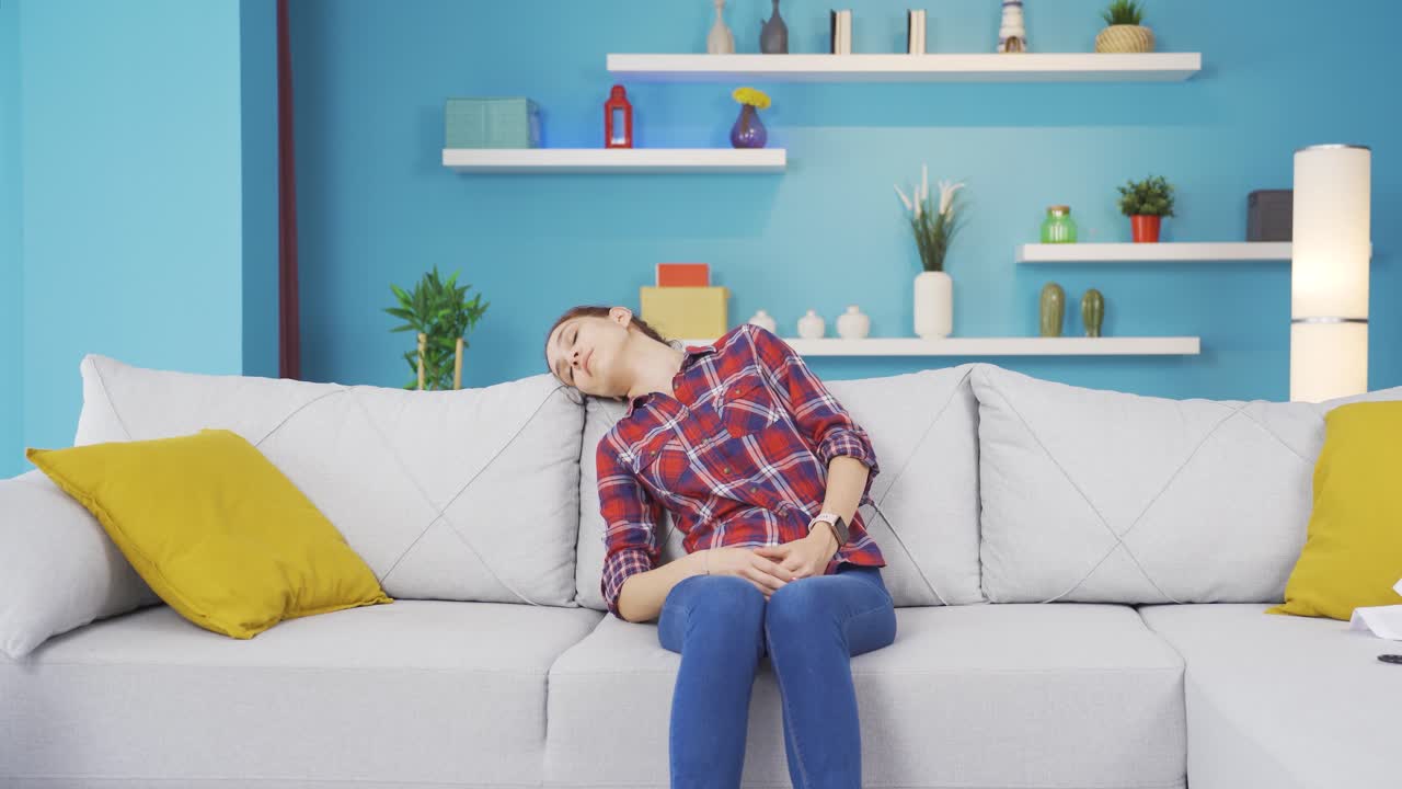 Young woman with unconsciousness.