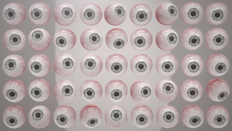 ojos, globos oculares alienígenas observando, mirando alrededor del bucle. ciencia ficción, fantasía.