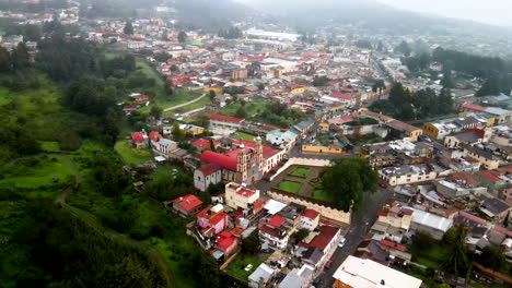 Aerial-view-of-main-church-of-el-oro-in-mexico