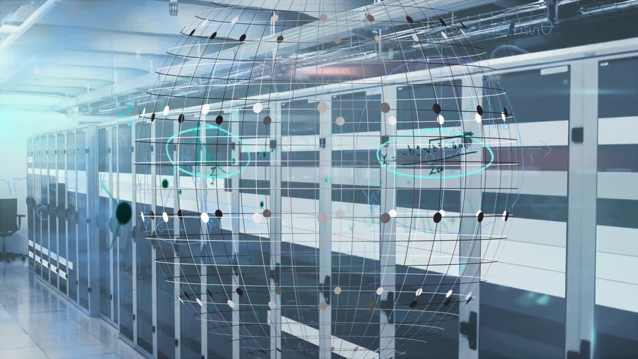 animación del globo hecha de conexiones a través de servidores