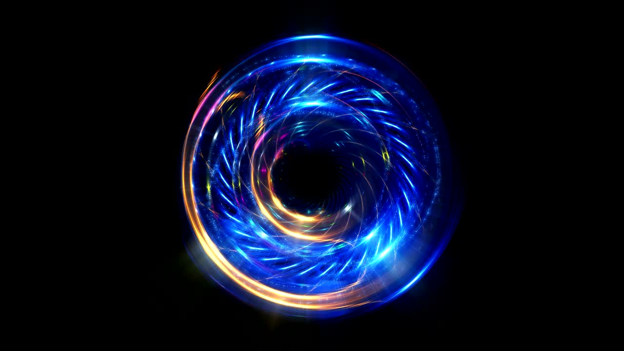 파란색 추상적인 아름다운 모션 구 배경 4k