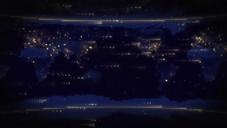 animation of data processing over world map