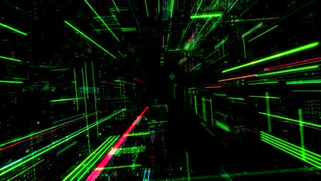 ciberespacio ciencia y tecnología de fondo. 3d render 4k bucle.