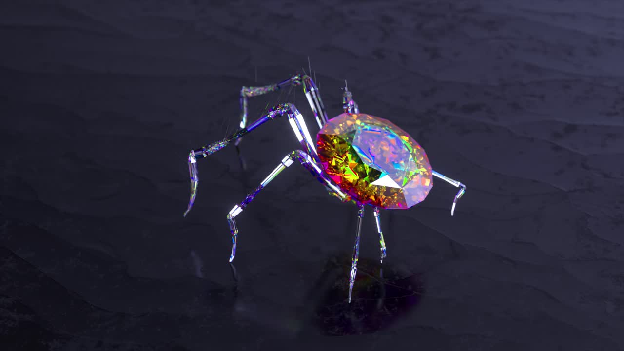una araña de diamante brillante