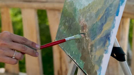 artist painting outdoors