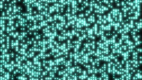 Digital-green-dots-and-squares-with-glitch-effect-on-black-screen