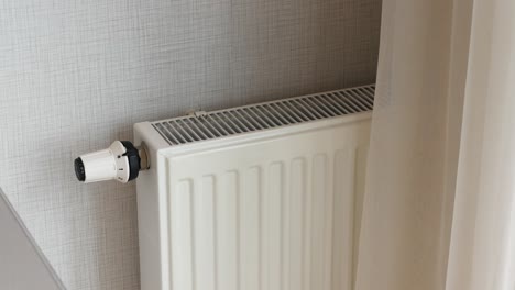 white radiator in a room