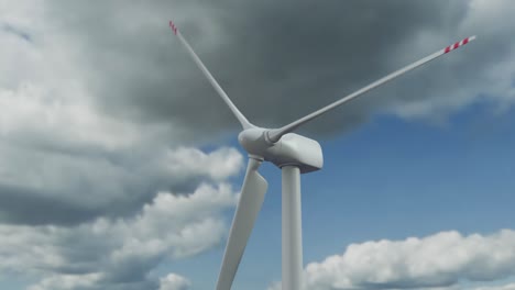 wind turbine generator produce alternative energy against skyline timelapse