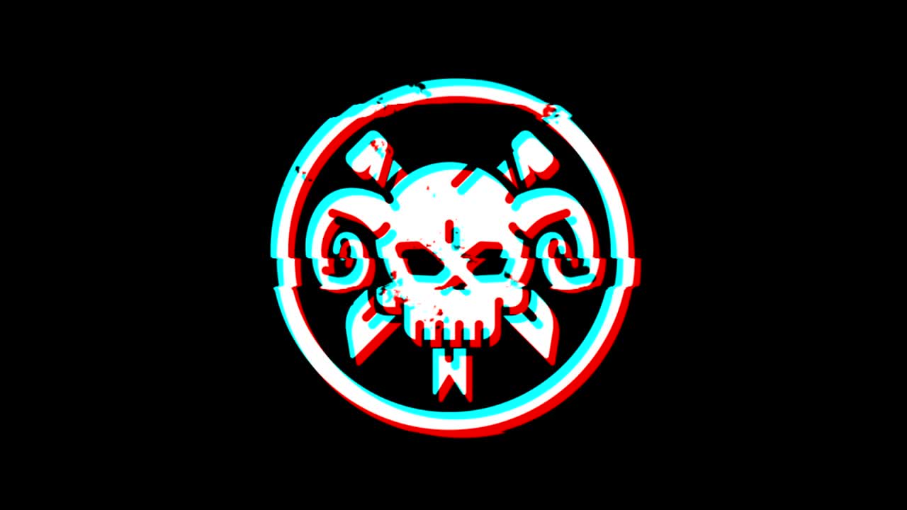 두개골 칼. 표지판을 설정. 검은 바탕.