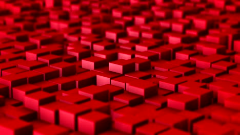 slow motion of red cubes background