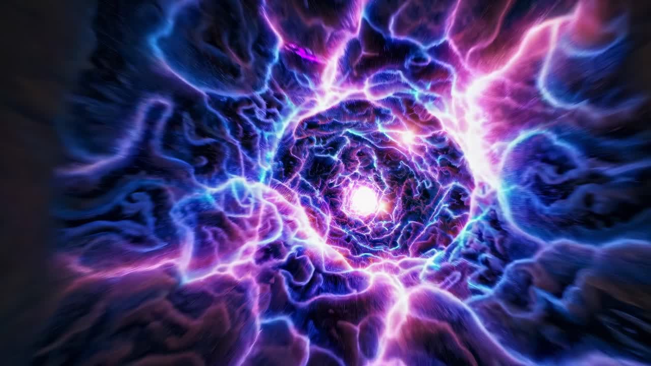 túnel de hiperespacio brillante