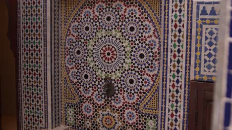 traditional north african architecture decoration in marrakech, morocco