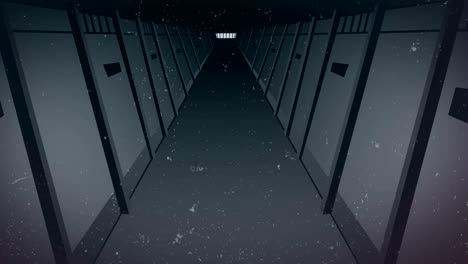 video en 4k del interior de una prisión, cárcel, mazmorra con el aspecto de la perspectiva de las celdas