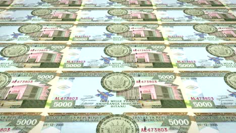 banknotes of five thousand burundian francs of burundi, cash money, loop