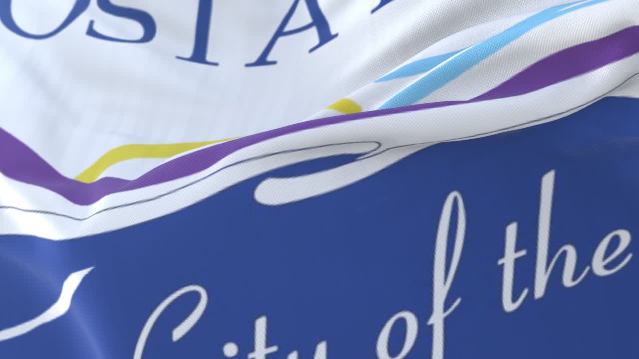 미국 캘리포니아 주 코스타 메사 시의 국기 - 루프