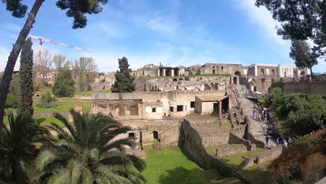 Zeitraffer-Der-Archäologischen-Ruinen-Der-Stadt-Pompeji