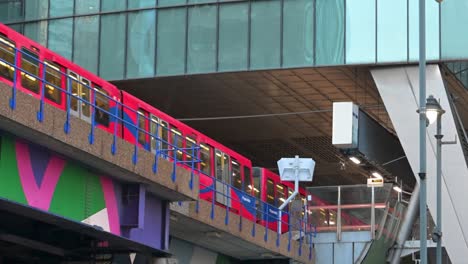london overground train at modern station