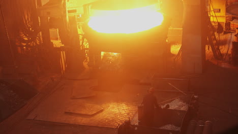 steel production process in a factory