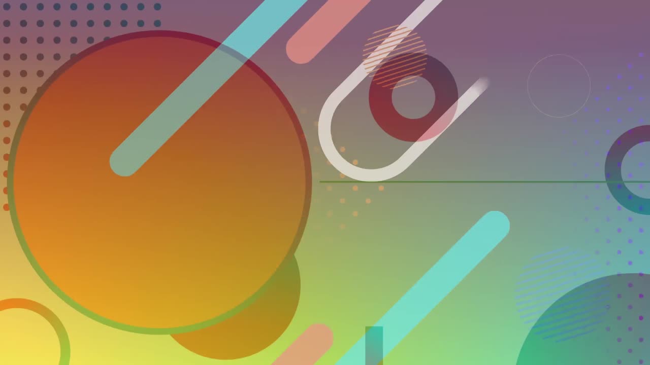 múltiples formas abstractas que se mueven contra el fondo de horneado púrpura