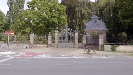 entrance building, nobody, rosenhoehe park, darmstadt, hessen, germany