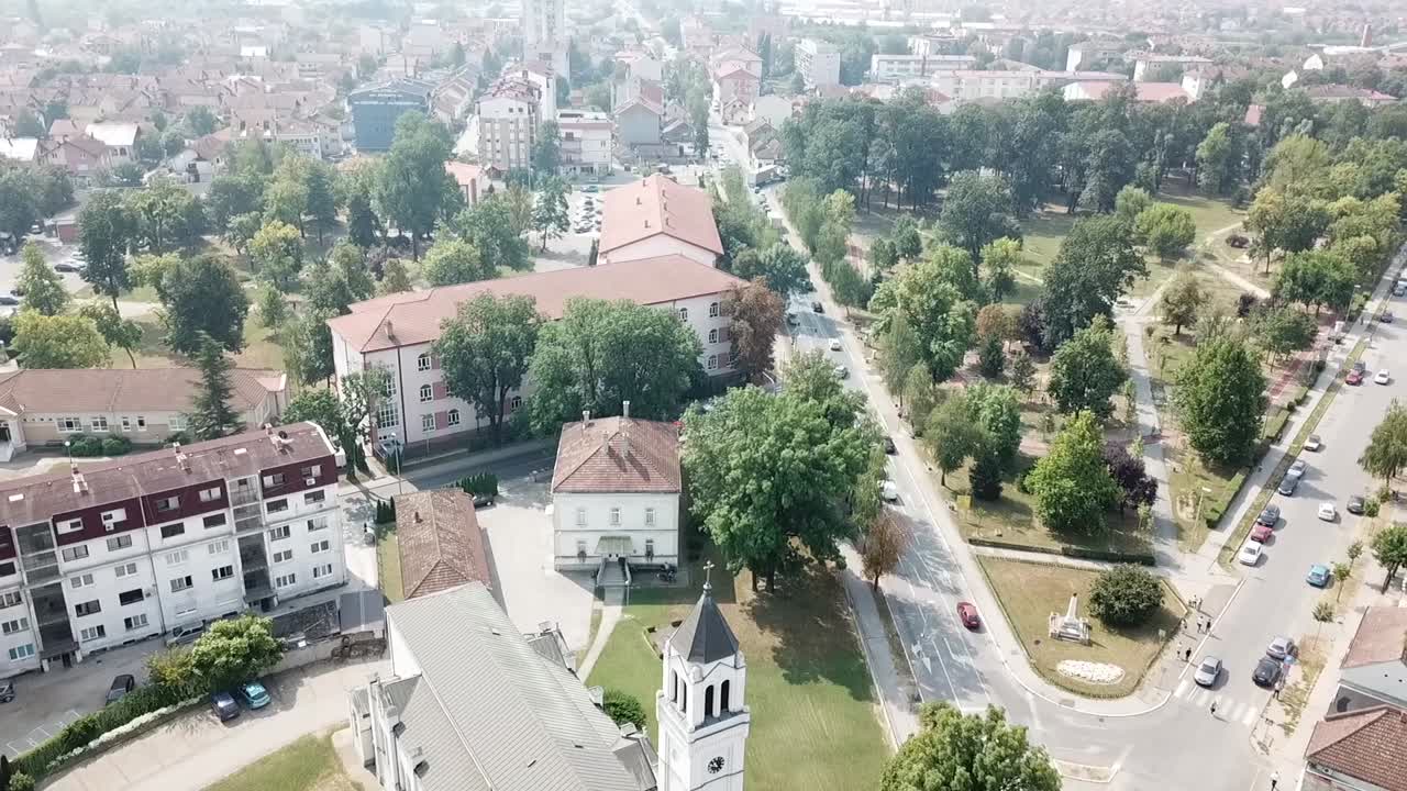 vista aérea del distrito de brcko, bosnia y herzegovina
