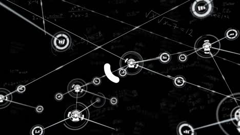 Animation-of-network-of-connections-with-data-processing-and-mathematical-equations