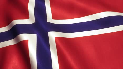 el bucle de video de la bandera de noruega - 4k
