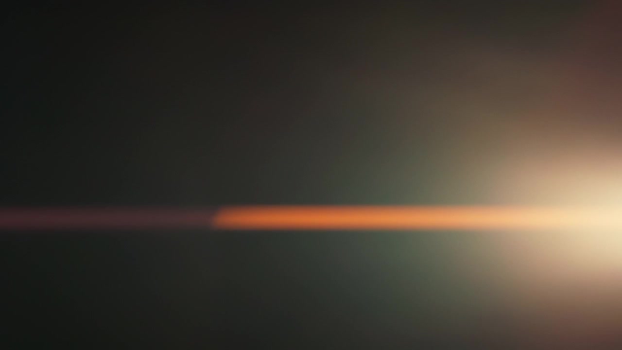 Cinematic anamorphic lens flares and light leaks