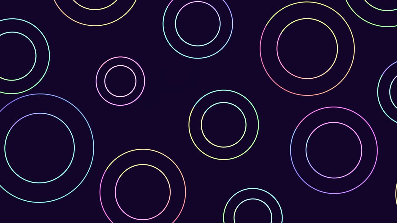 모션 랜덤 무지개 고리 패턴