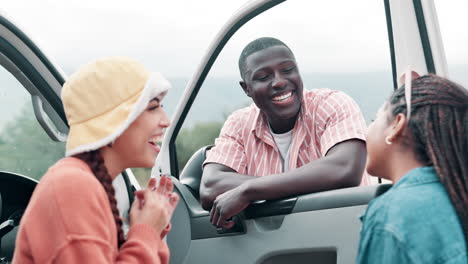friends on a road trip