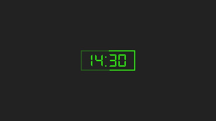 Green Digital Countdown Timer on Dark Background