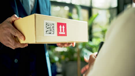 package delivery with electronic signature