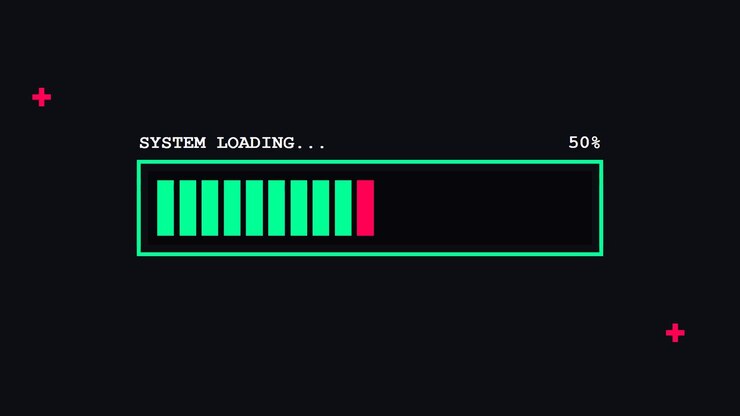 Digital System Loading Progress Bar Animation