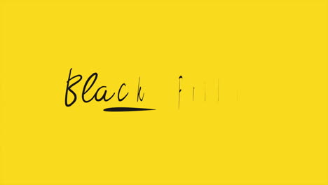 viernes negro con pincel de acuarela negro en gradiente amarillo