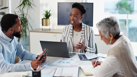 business meeting in modern office with diverse team