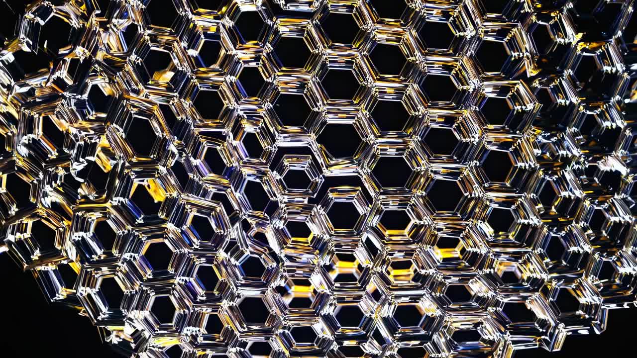 Hexagonal Structure Abstract Art