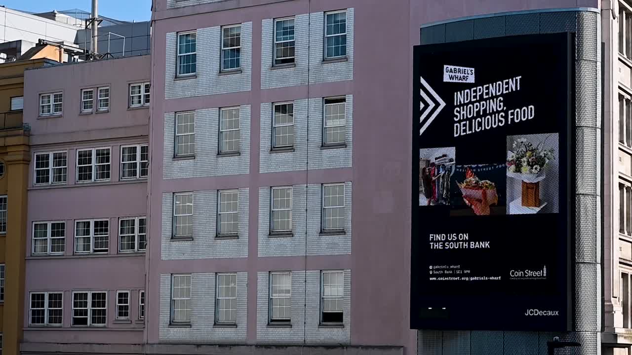 Gabriel's Wharf in South Bank, JCDecaux, London, United Kingdom