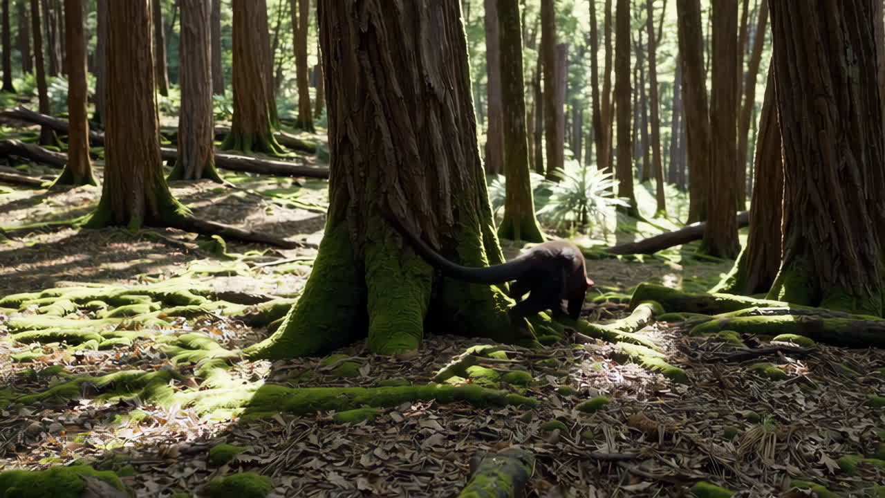 Forest Scene with Animal