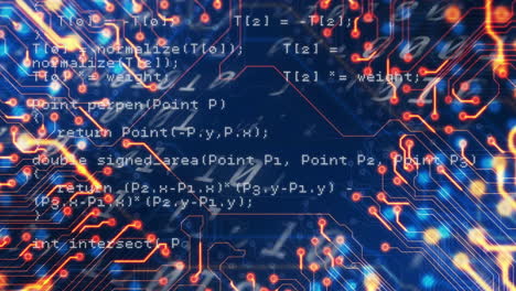 animazione dell'elaborazione dei dati su sfondo nero