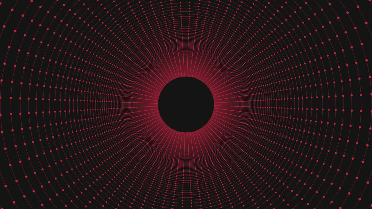 Colorful circles spiral pattern with dots and lines in galaxy