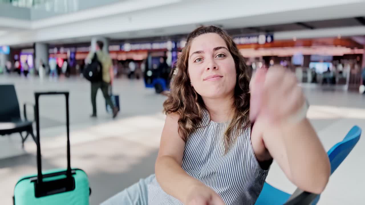 Thoughtful Traveler Moment Before a Flight