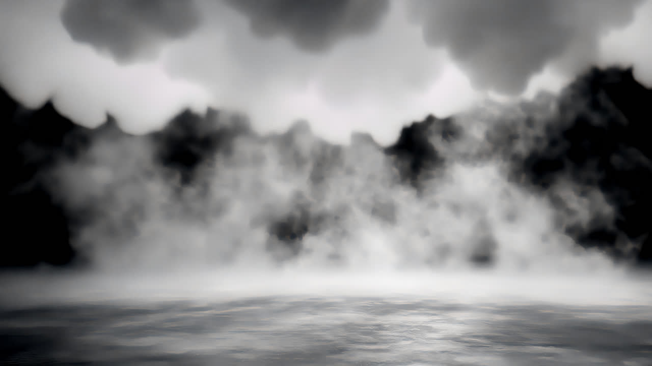 Mysterious ethereal misty atmosphere animated overlay, transparent 4K video, alpha channel, ProRes