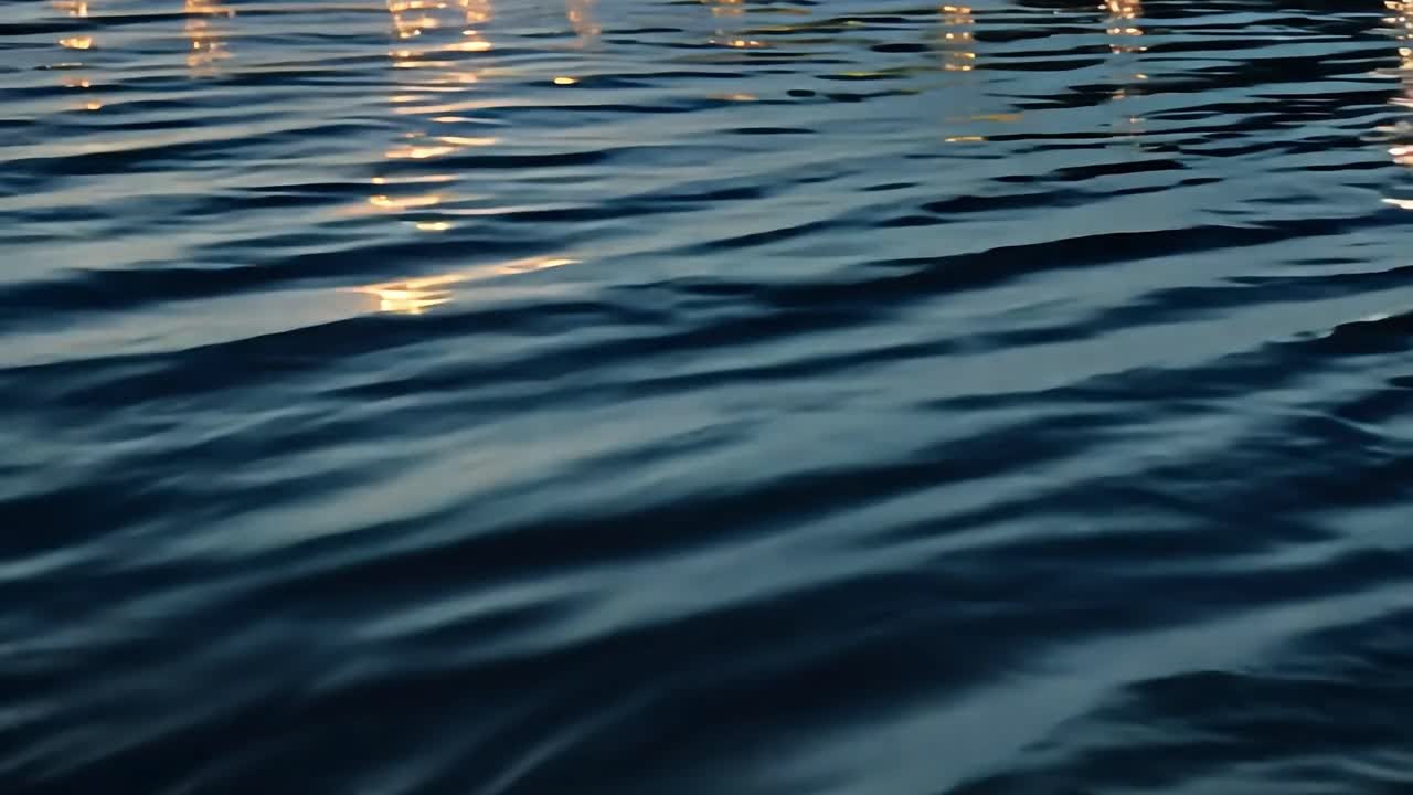 Calm Water with Golden Reflections