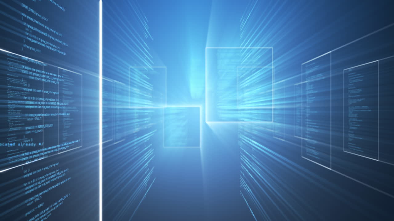 디지털 정보와  ⁇  사각형의 애니메이션