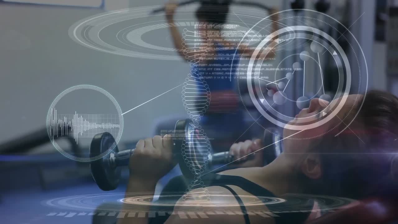 여성과 함께 데이터 처리