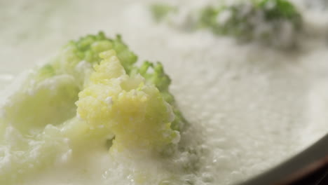broccoli in creamy soup