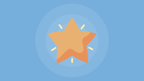 animated orange star icon