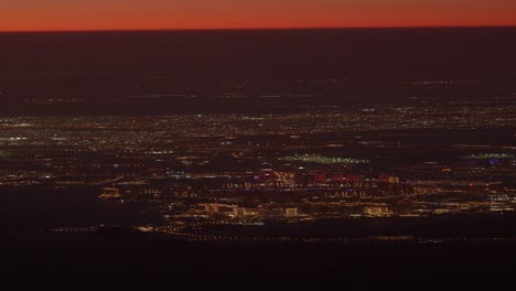 city lights at dusk from a high altitude
