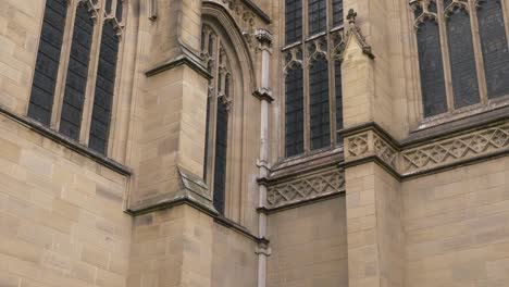 Ornate-Cathedral-with-stained-glassed-windows-medium-tilting-shot